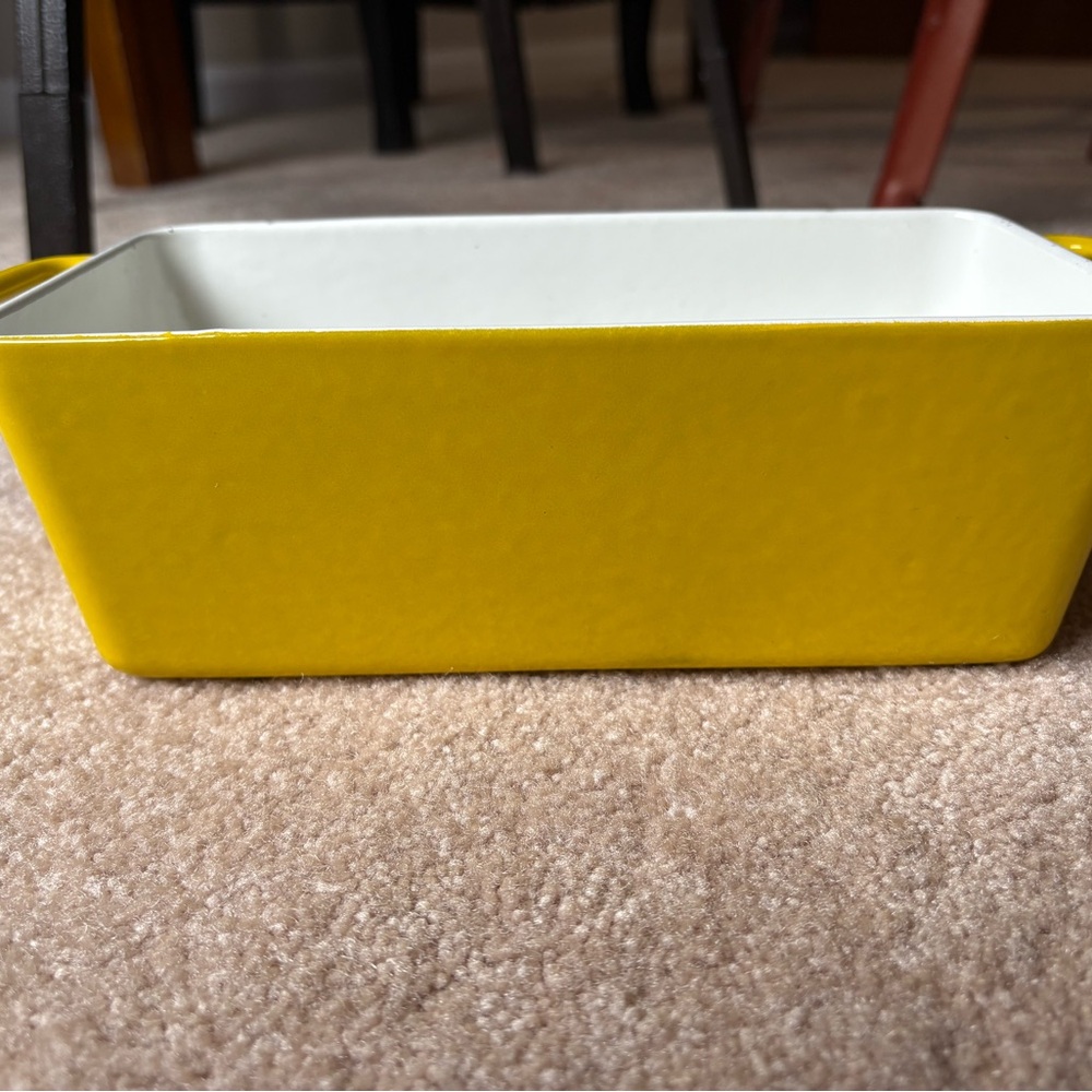 Yellow Rectangle Enamel  Bakeware Dish